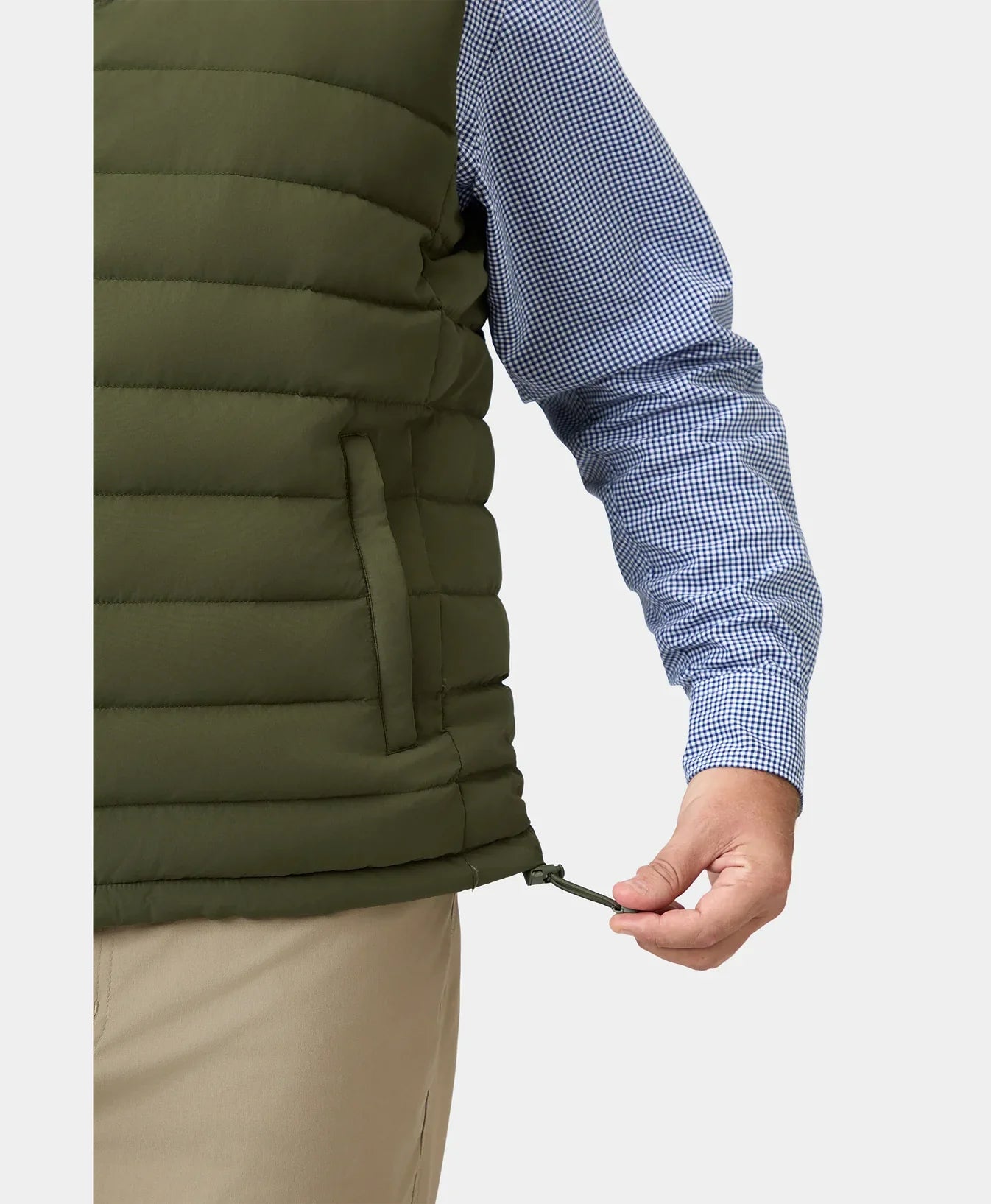 Karlmanns hitandi léttur dúnvestur